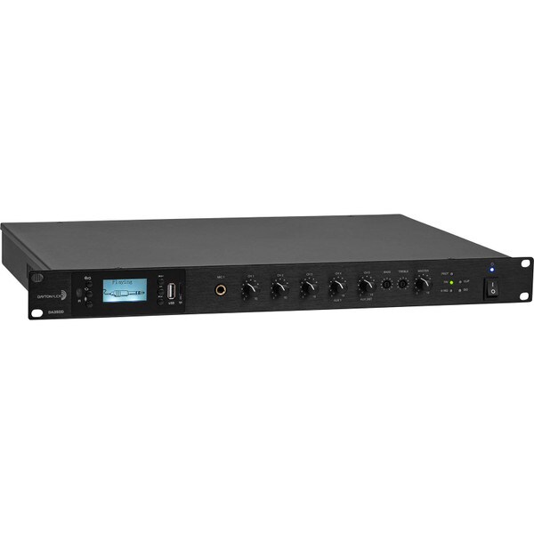 Main product image for Dayton Audio DA350D Commercial Audio Amplifier 350W 70V/ 100V/ 4 Ohm Mixer - 4 Mic 2 Aux 1 Telephone input